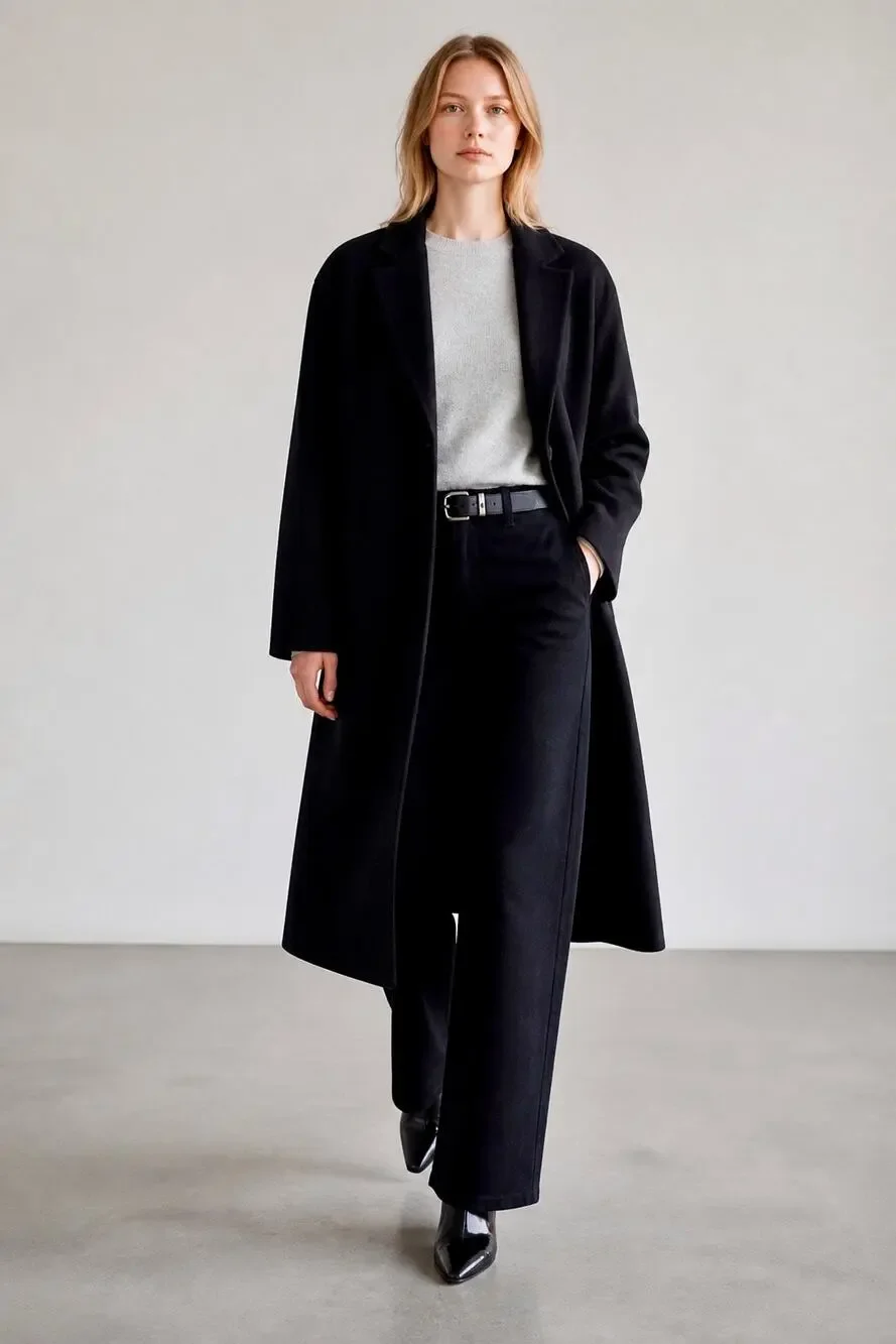 J. Crew Wool Blend Patch Pocket Notch Collar Topcoat Classic Black Size S NWT